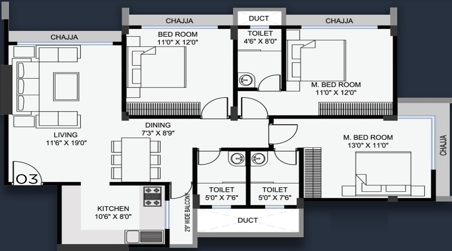 Sanjona Abhilash Phase II Floor Plan