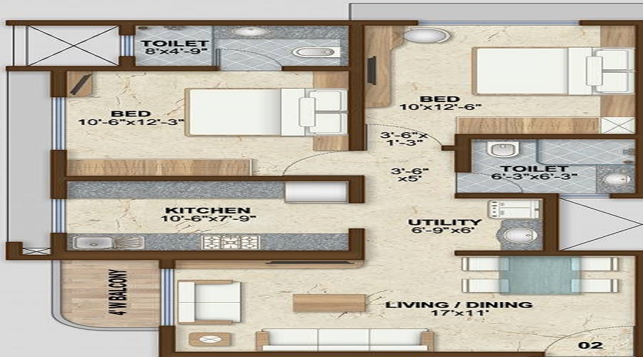 Shree Krishna Pinnacle Floor Plan