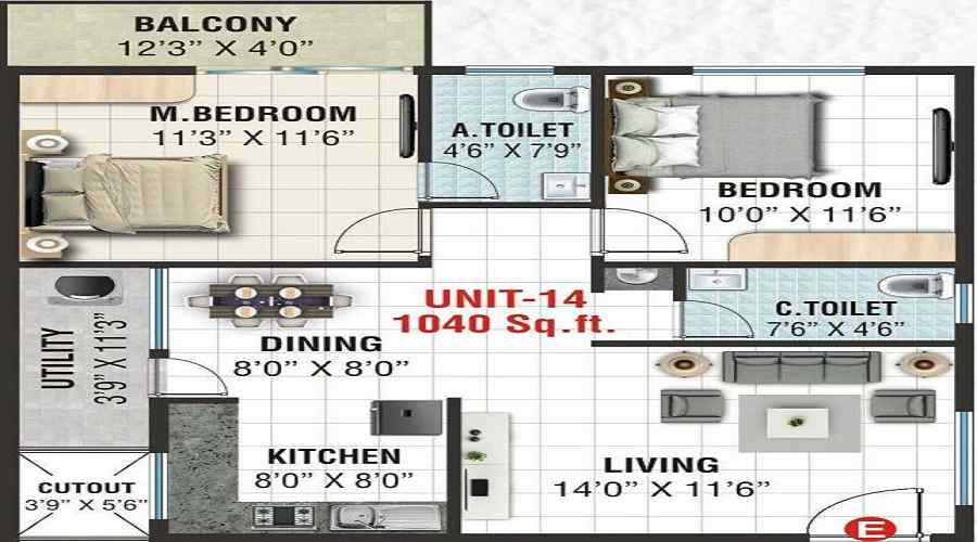 Shreshta Southern Star Floor Plan