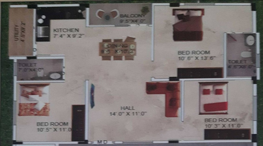 Amaravathi Sai Moksha Floor Plan