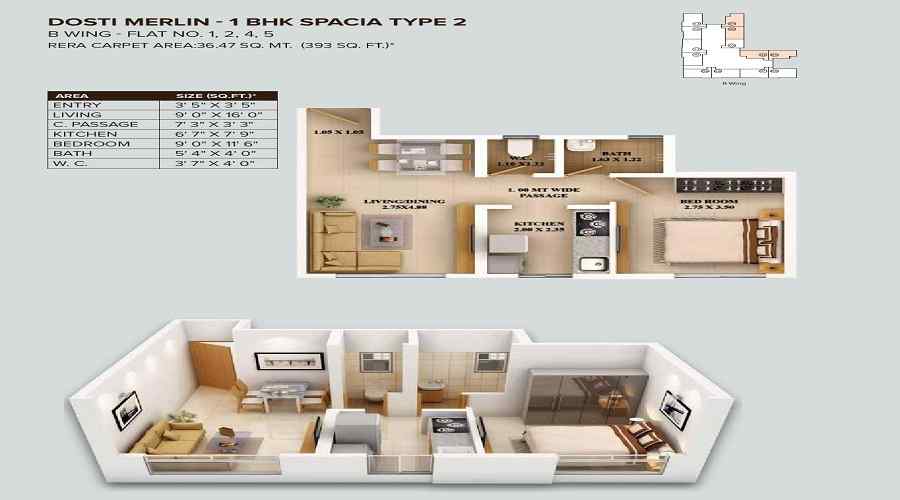 Dosti Nest Floor Plan