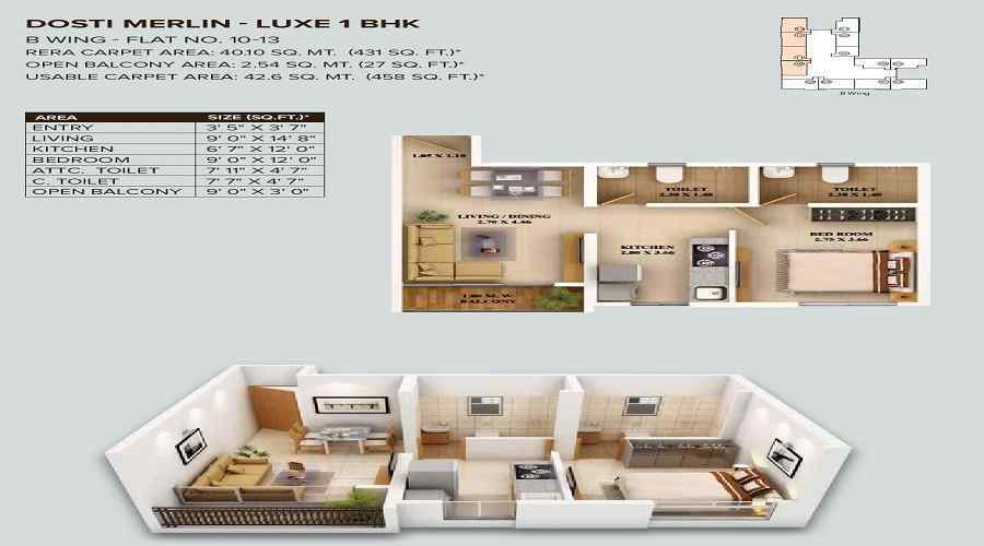Dosti Nest Floor Plan