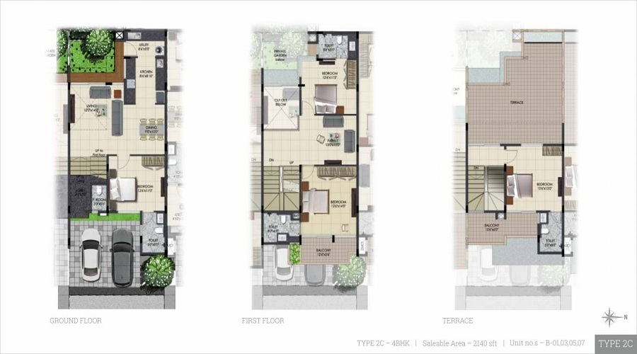 Urban Serenity Row Houses Floor Plan