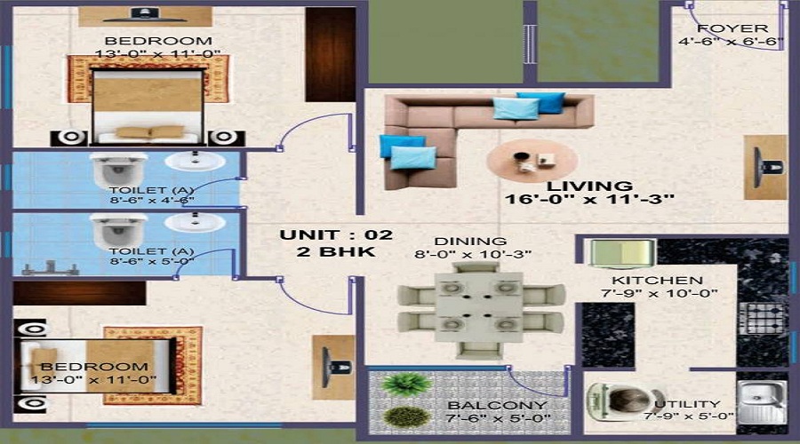 Krish Gardeniaa Floor Plan