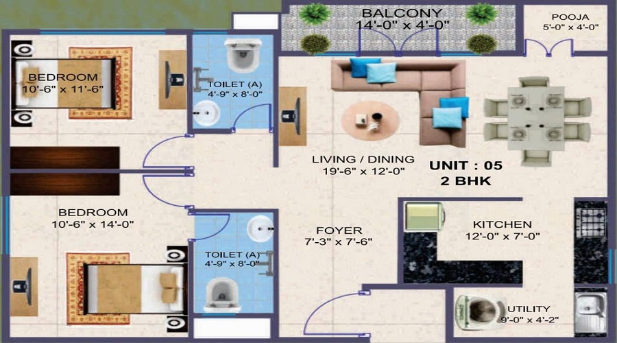 Krish Gardeniaa Floor Plan