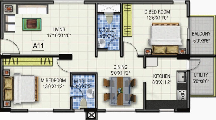 Gauravam Marvel Floor Plan