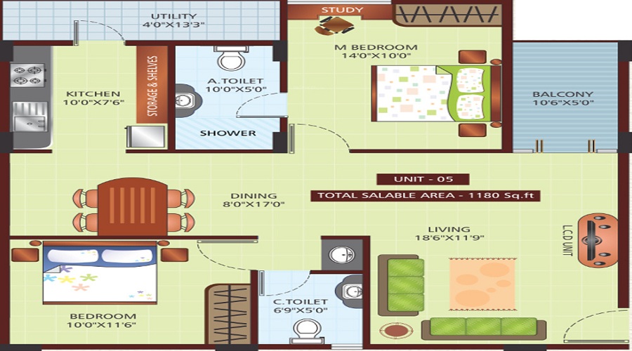 5 Elements Pranavi Pride Floor Plan