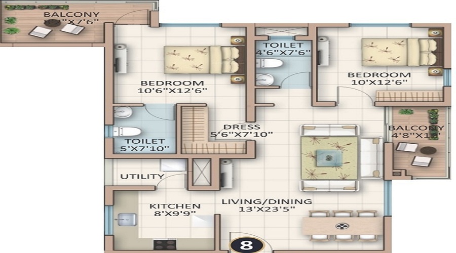 SB Skanda Lake Front Floor Plan
