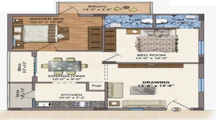 Spacios Swaraj Residency Floor Plan