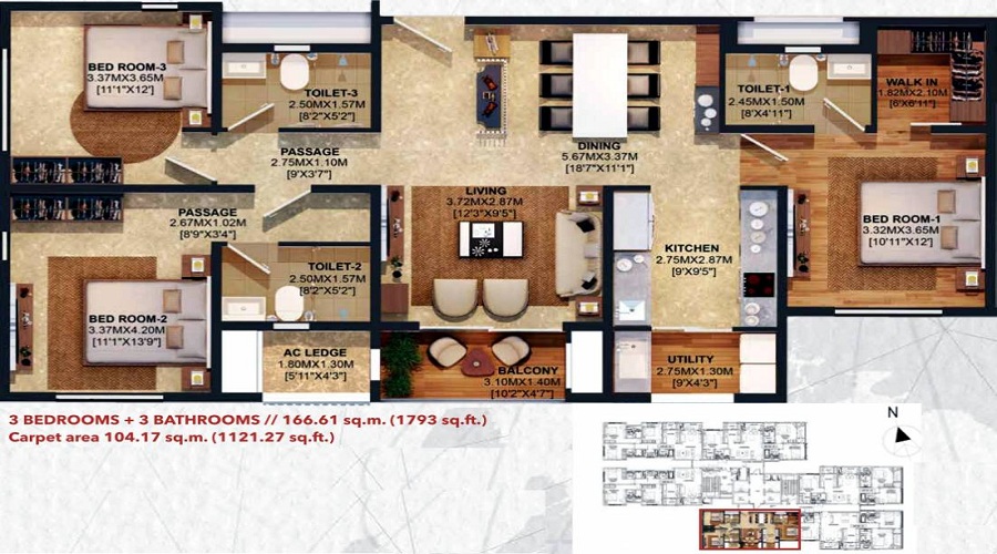 Brigade Residences Floor Plan