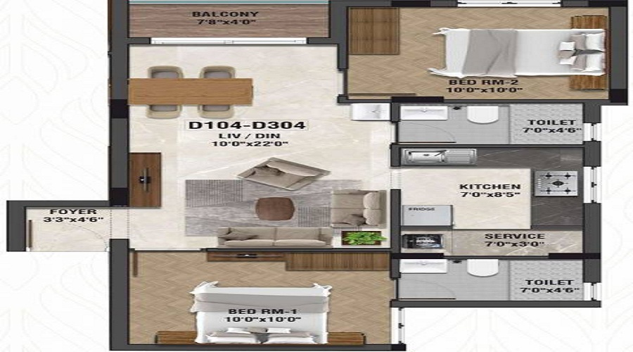 Raunaq Garden Wood Floor Plan
