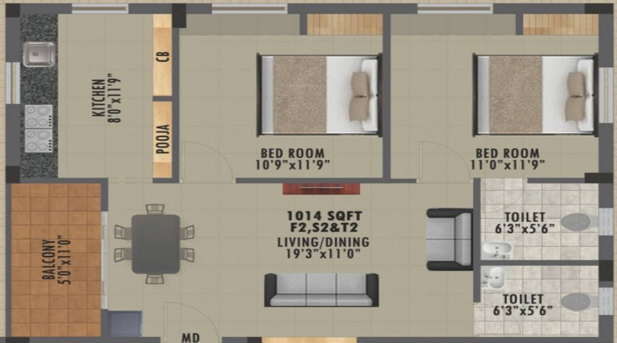 Asvitha Brundhavanam Floor Plan