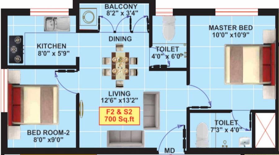 Eeshani New Colony Floor Plan