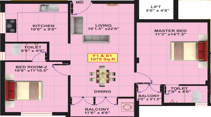 Eeshani New Colony Floor Plan