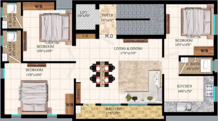 AVR Iris Floor Plan