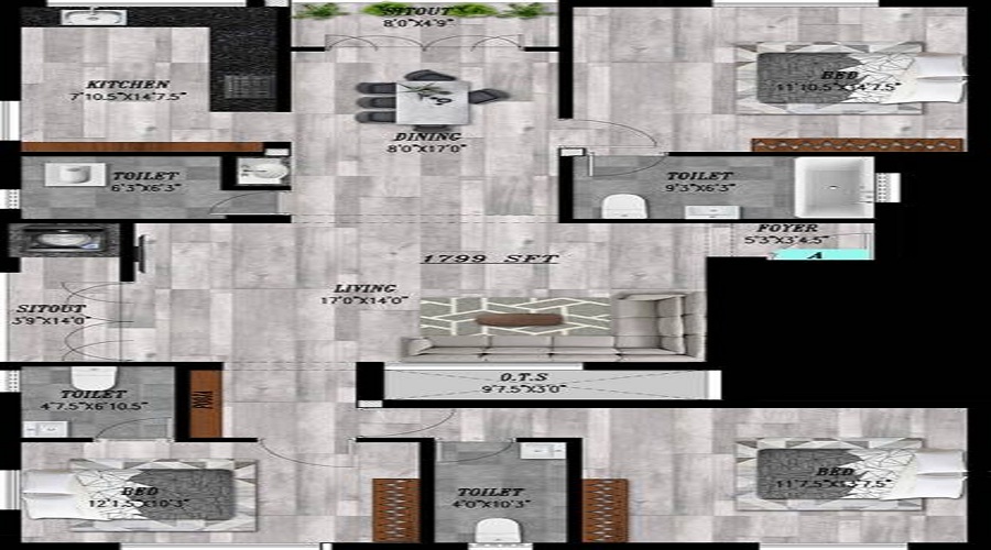 Siva Adithya Diamond Floor Plan