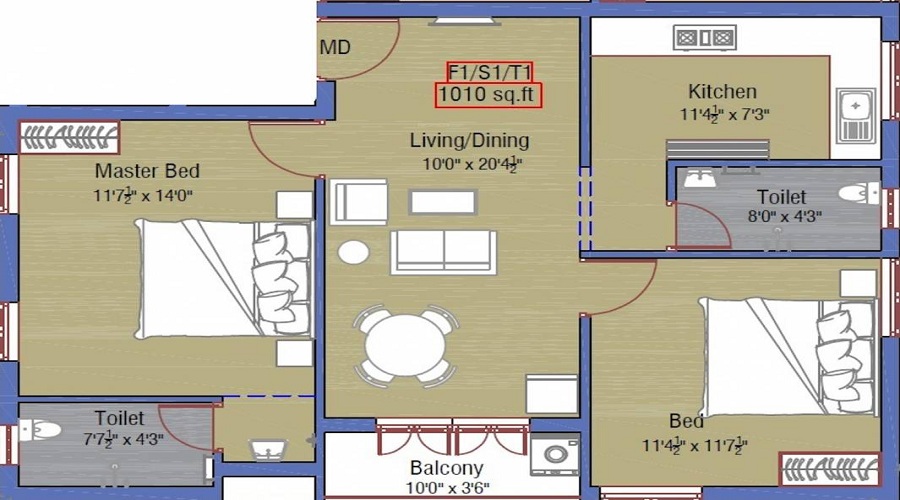 Anu Sri Karunya Pooritham Floor Plan