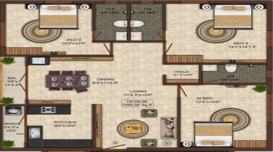 India Chandrika Floor Plan