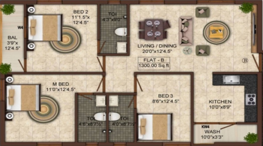 India Sai Anbhagam Floor Plan