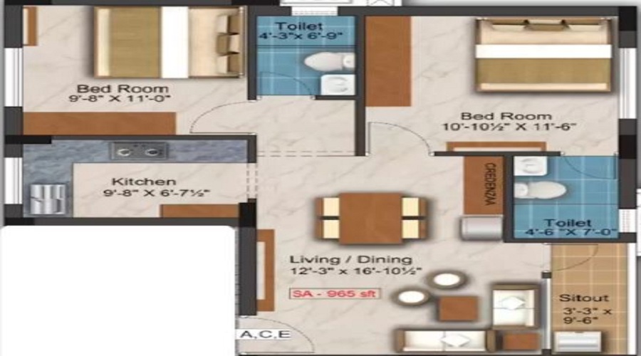 Preetha Pavilion Floor Plan