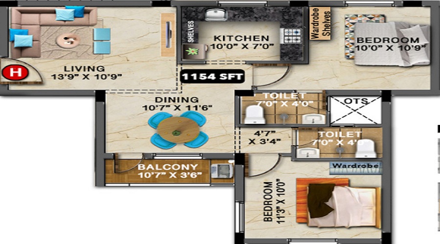 Hansa Opal Floor Plan