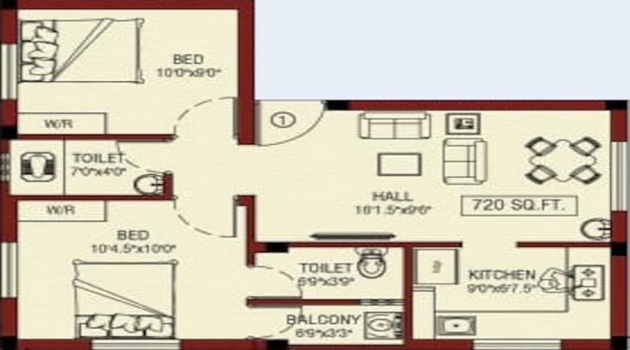 M C Sharadha Homes Floor Plan