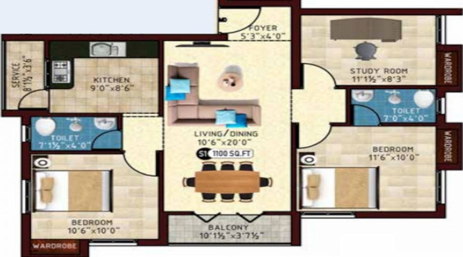 South Land Kailash Enclave Floor Plan
