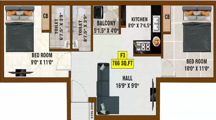 Bharathi Sai Sparkle Floor Plan