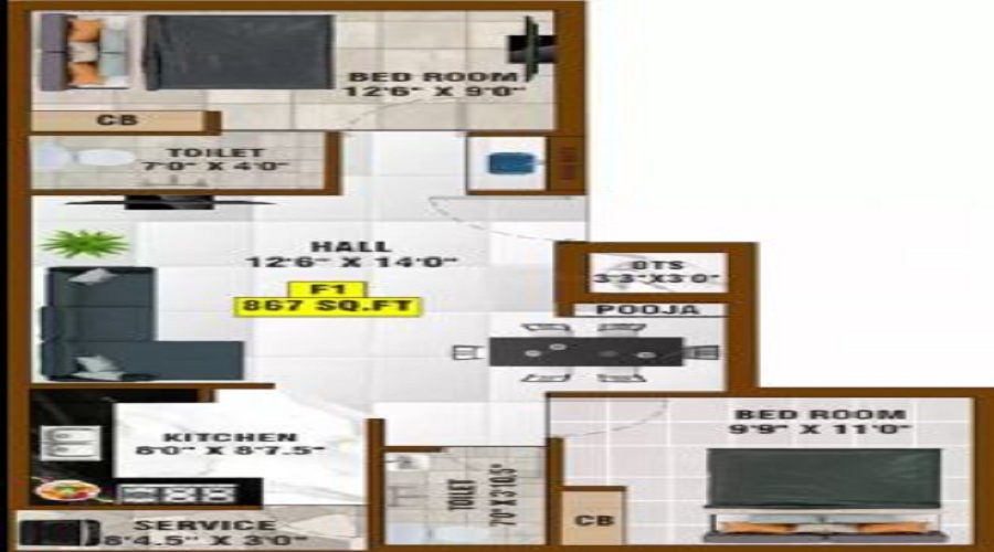 Bharathi Sai Sparkle Floor Plan