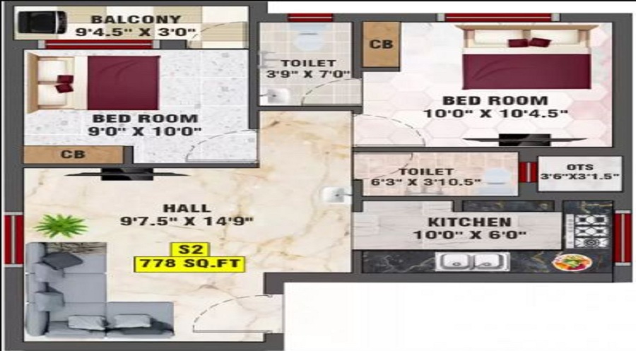 Bharathi Sai Cherry Floor Plan
