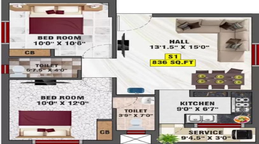Bharathi Sai Cherry Floor Plan