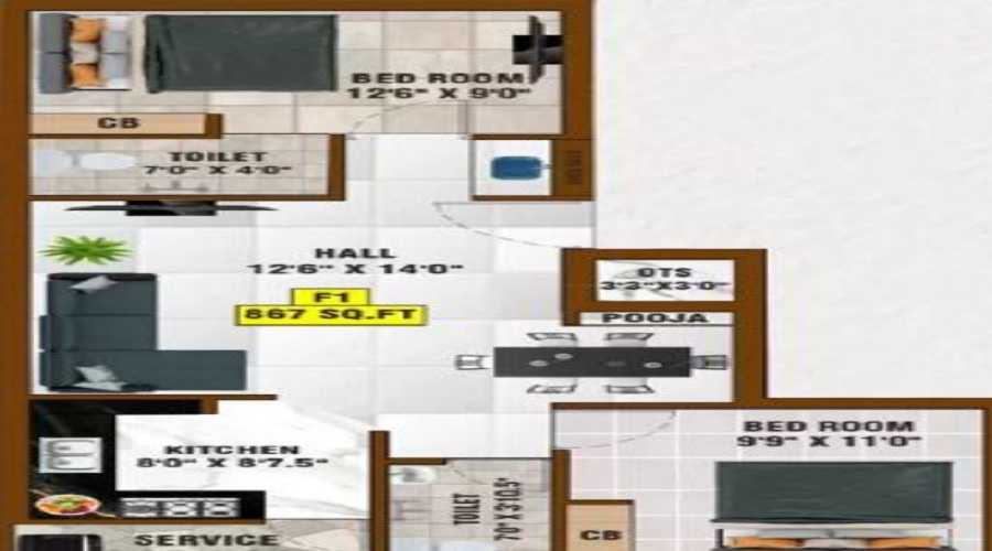Bharathi Sai Hazel Floor Plan