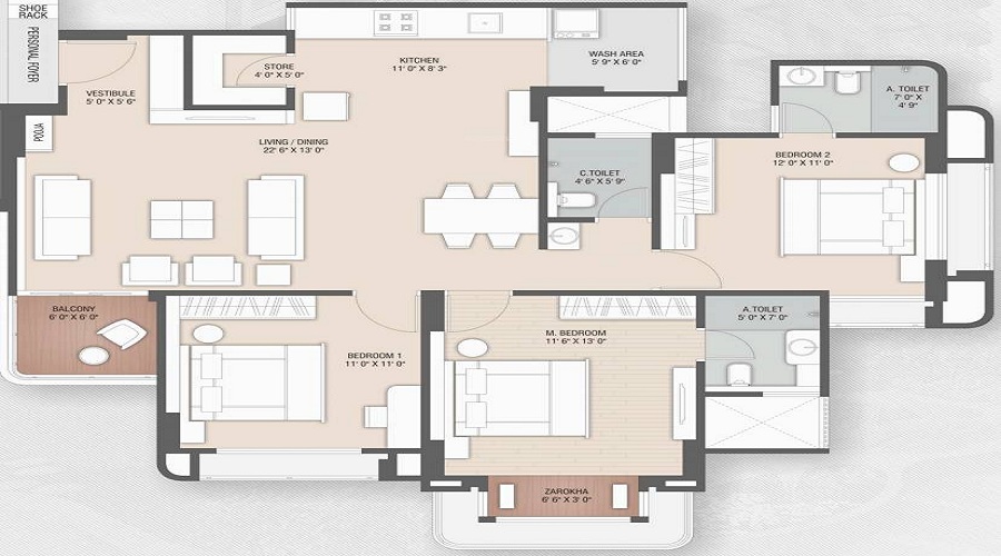 Golden Swarnim Sentossa Floor Plan