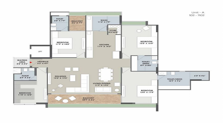 Arista Eminence 96 Floor Plan