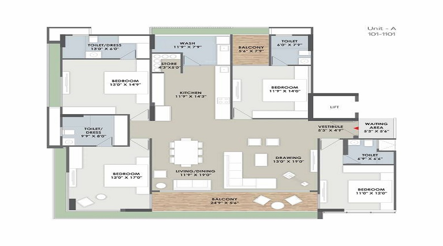 Arista Eminence 96 Floor Plan