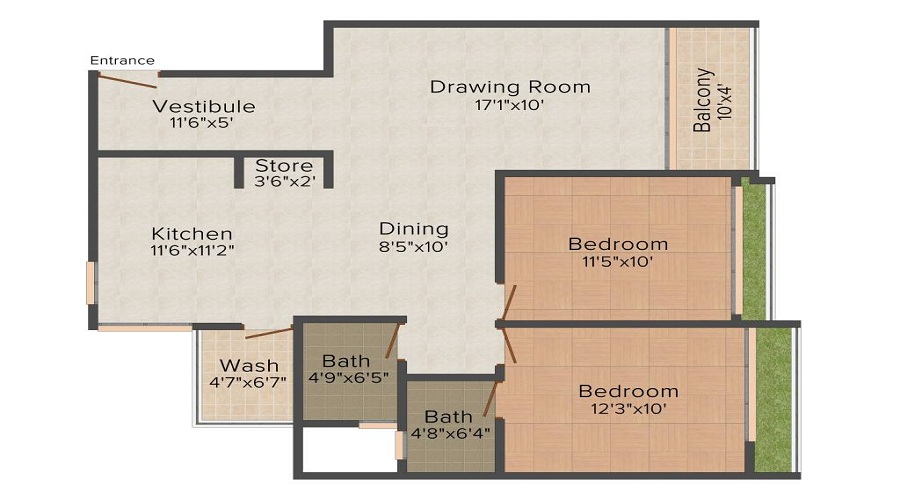 Unity Domain Heights Floor Plan