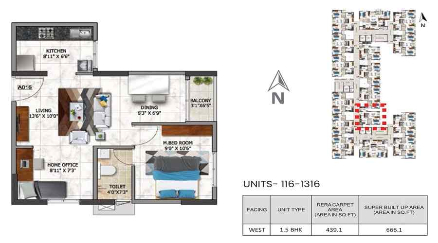 Nambiar Millennia Floor Plan