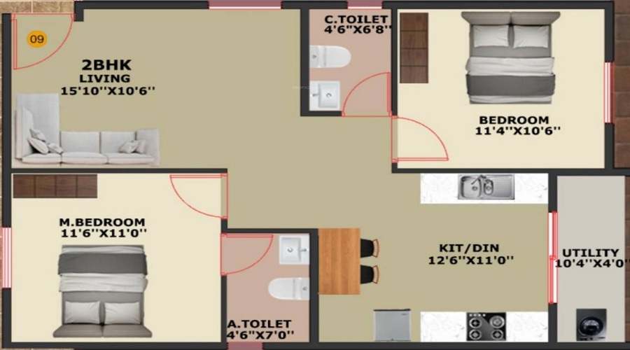 DS Max Sasmara Floor Plan