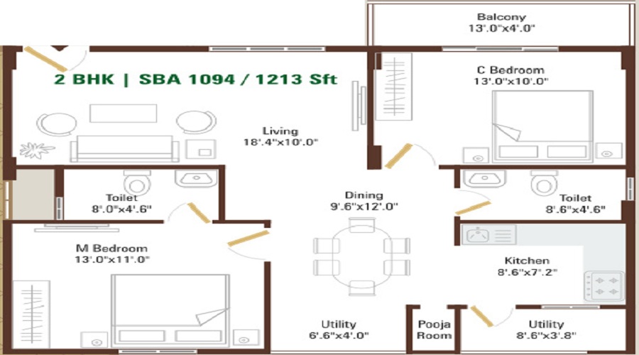 Adithya Green Gardens Floor Plan