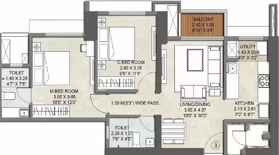 Kalpataru Srishti Namaah Floor Plan
