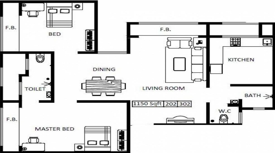 Doshi Om Apartment Floor Plan