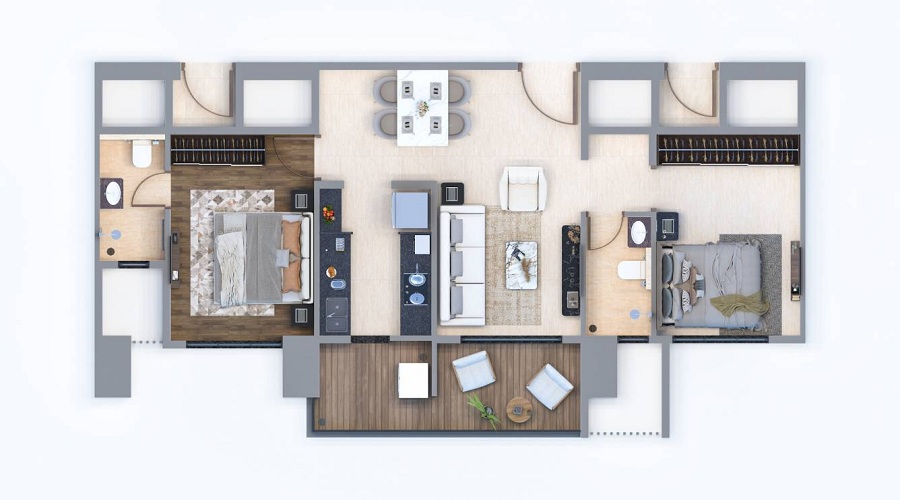 Unique Seasons One Floor Plan