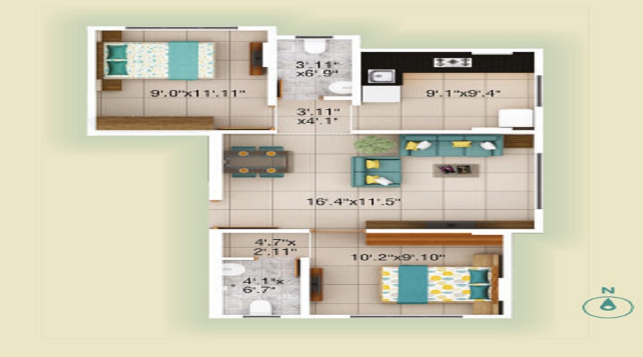 K Pate Joseph Villa Floor Plan