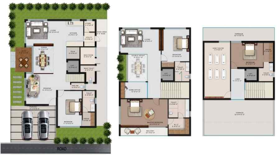 Happy Zen Scape Villas Floor Plan