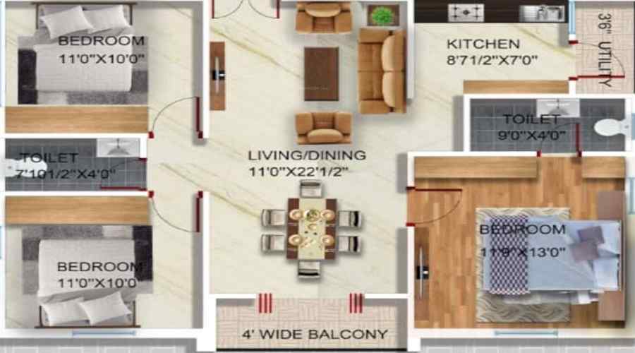 Sri Virinchi Signature Floor Plan