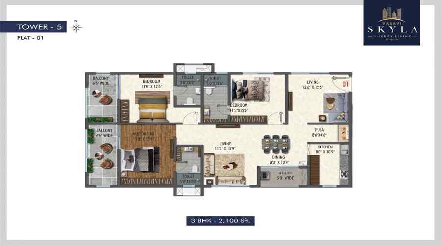 Vasavi Skyla Floor Plan