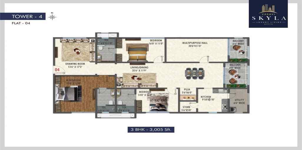 Vasavi Skyla Floor Plan