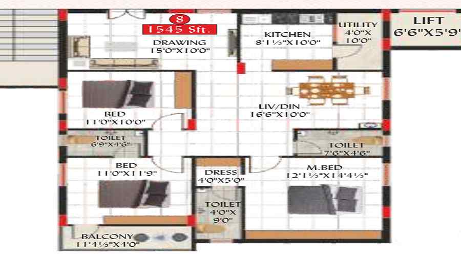 S V Neeladri Floor Plan