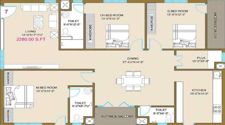 Subishi Fortuna Towers Floor Plan
