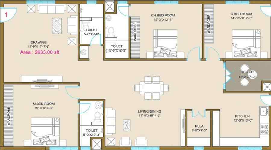 Subishi Fortuna Towers Floor Plan